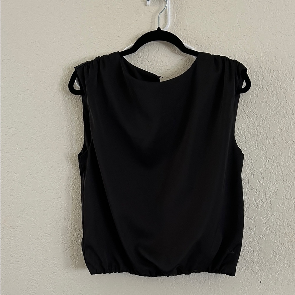 Classic Black Sleeveless Blouse - Women's Top
